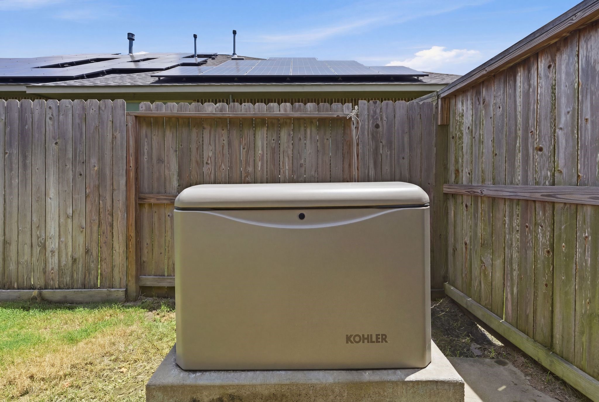 27705 South Slate Hills Lane Spring, TX 77386 - Photo 39 of 45 Premium whole-house Kohler generator tucked away to ensure ultimate peace of mind.