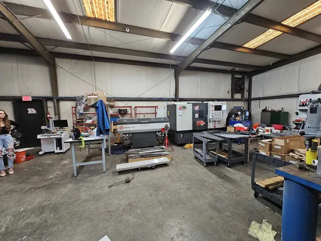 a outdoor space with lots of furniture and clutter