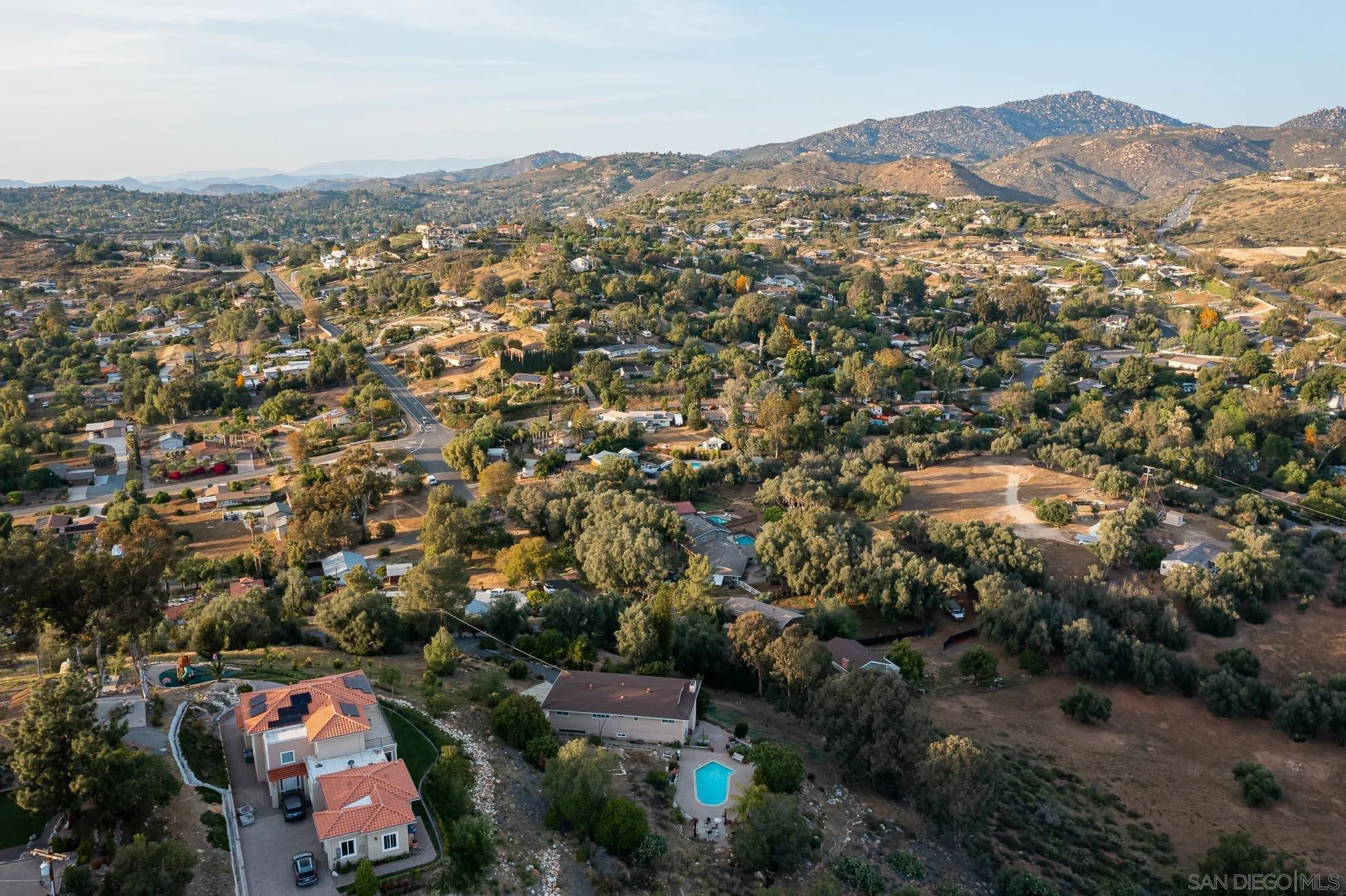 13995 Belvedere Drive Poway, CA 92064 - Photo 49 of 54 an aerial view of residential house with parking space