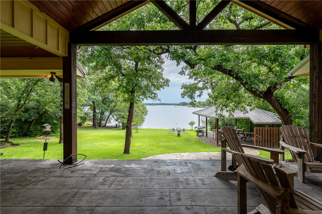 8695 Clyde Acord Road Franklin, TX 77856 - Photo 5 of 50 View of lake from back patio
