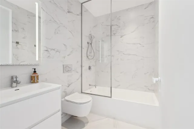 a view of a terrace with city view