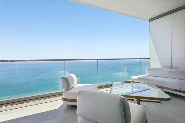 a view of an ocean and beach