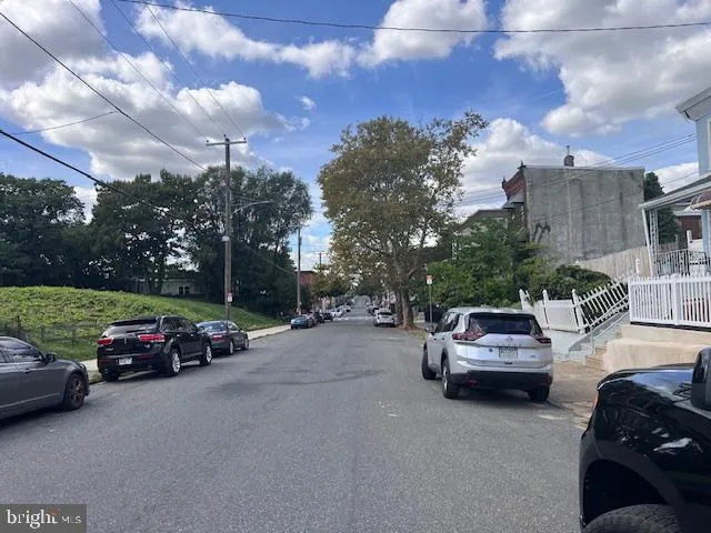 a car parked on the side of a street