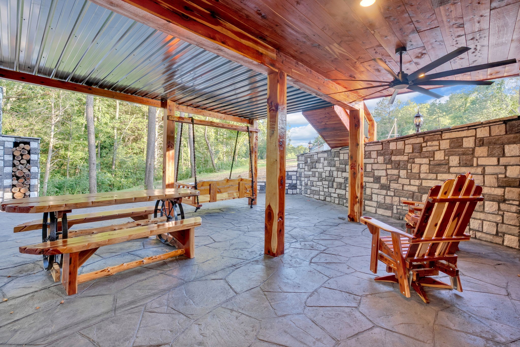92 Ghea Road Normandy, TN 37360 - Photo 22 of 52 a view of a patio with a table and chairs
