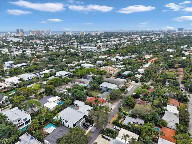 an aerial view of a city