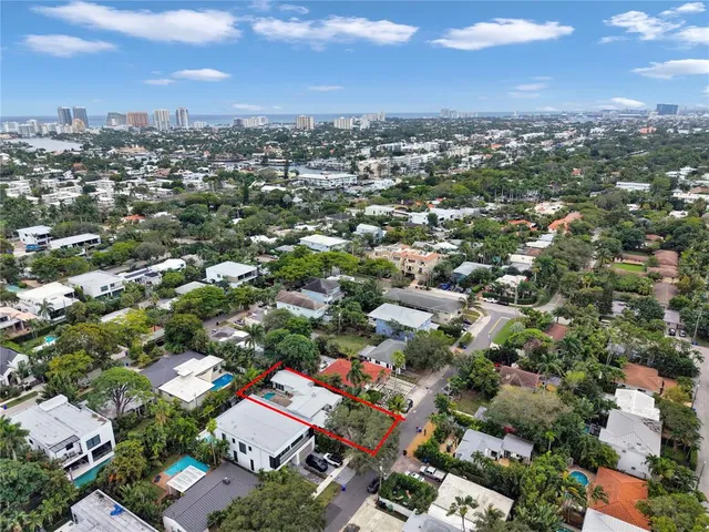 an aerial view of a city