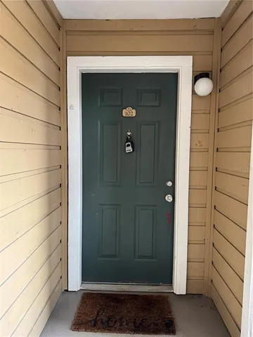 a view of front door of a house