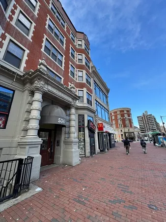 a view of a building with many windows