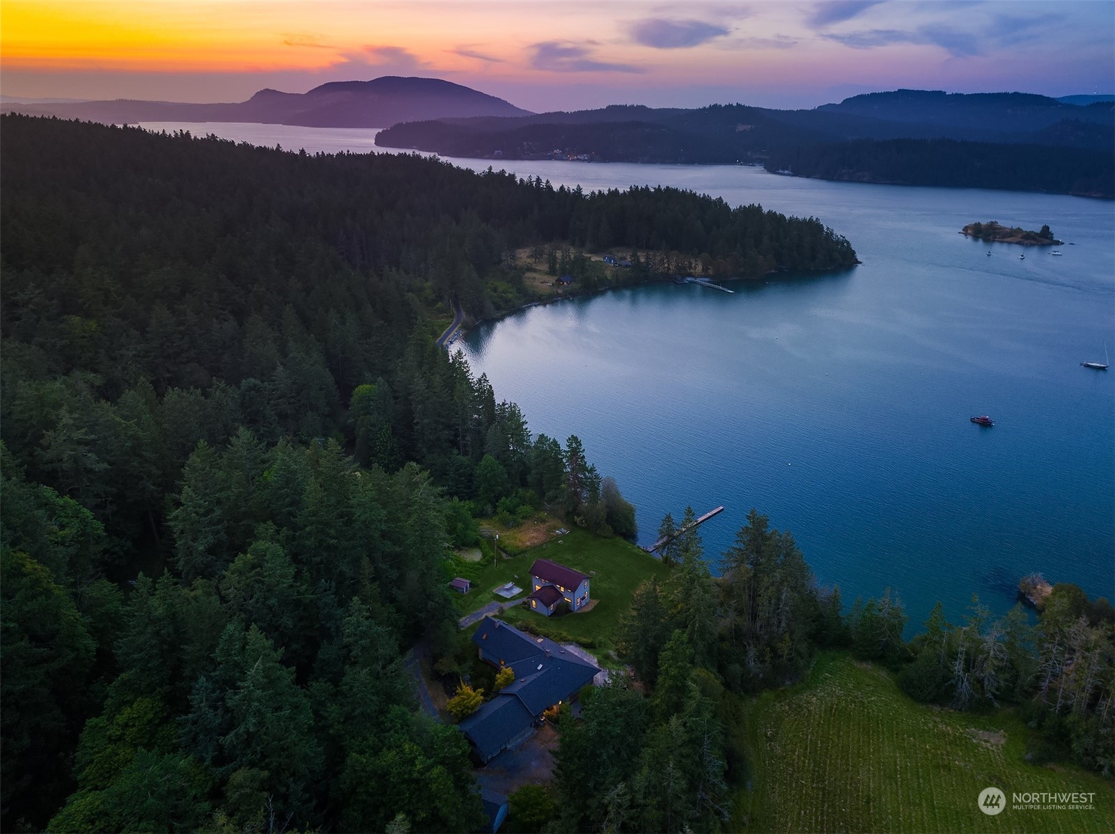 378 Smugglers Cove Road Shaw Island, WA 98286 - Photo 1 of 40 a view of lake and mountain