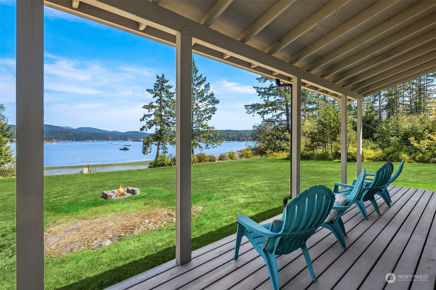 378 Smugglers Cove Road Shaw Island, WA 98286 - Photo 25 of 40 a view of a porch with furniture and garden