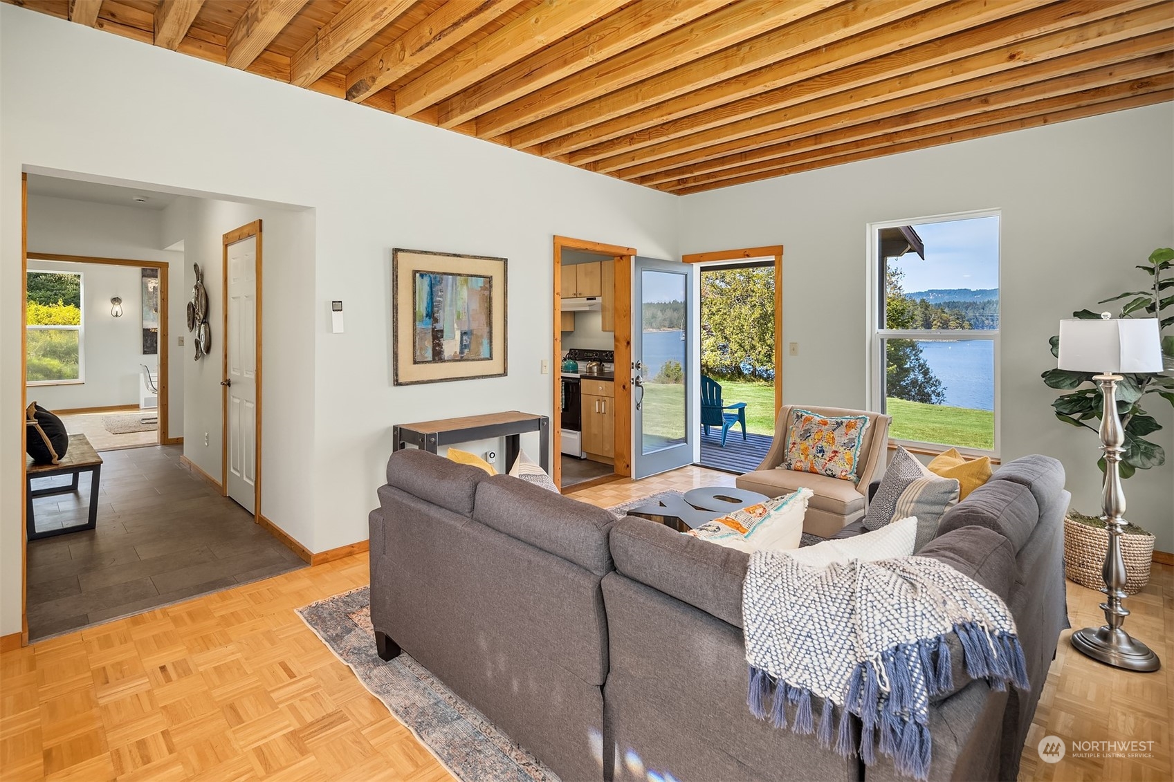 378 Smugglers Cove Road Shaw Island, WA 98286 - Photo 29 of 40 a living room with furniture and a table
