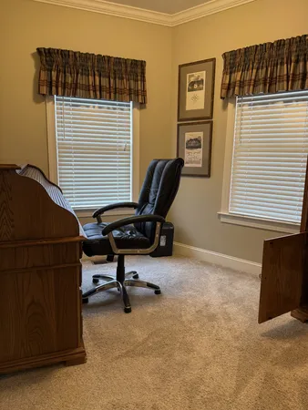a view of workspace with gym equipment