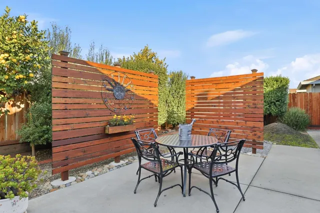 a view of an outdoor space with a patio