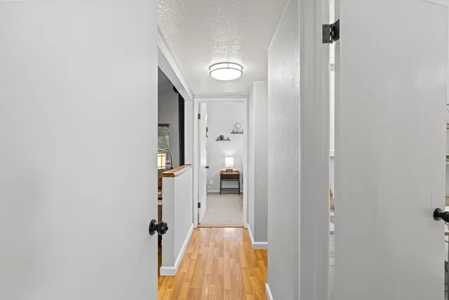 a view of a livingroom with a flat screen tv