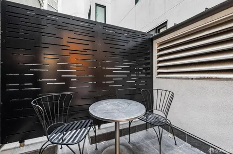 a view of outdoor space with seating space