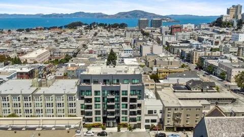 an aerial view of a city
