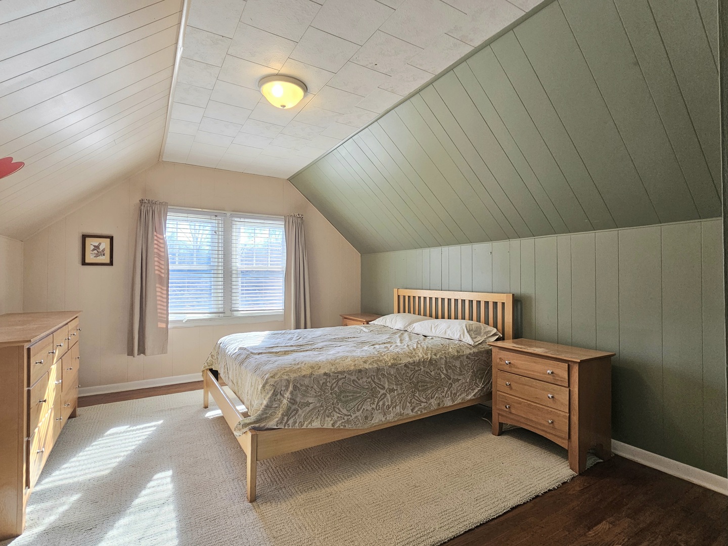 122 South Park Road Joliet, IL 60433 - Photo 11 of 19 a bedroom with a bed and a lamp with window