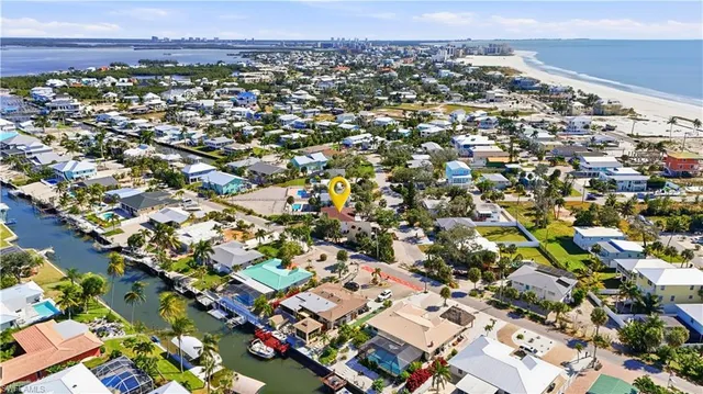 an aerial view of residential building with outdoor space