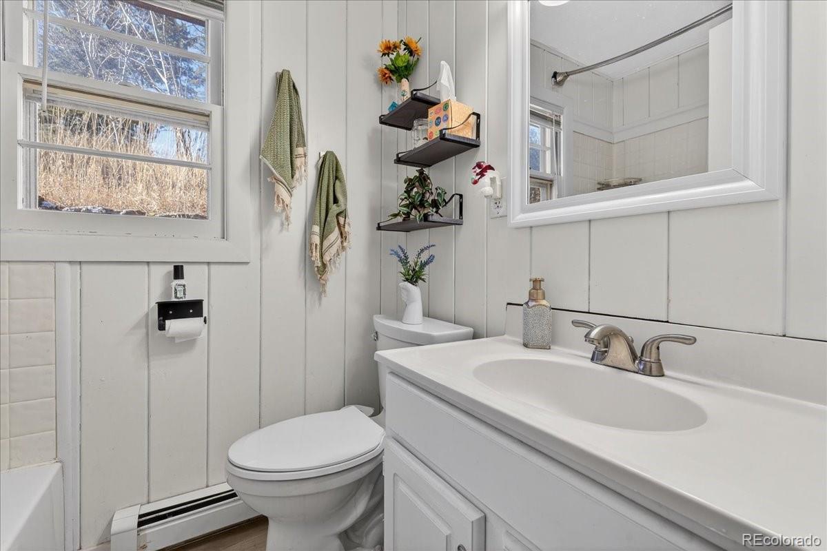 11827 Brook Road Golden, CO 80403 - Photo 17 of 32 a bathroom with a sink toilet and shower
