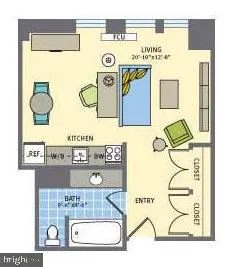 $1,825 | 219-29 South 18th Street, Unit 504, Philadelphia, PA 19103