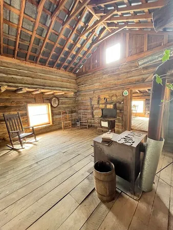 a room with furniture