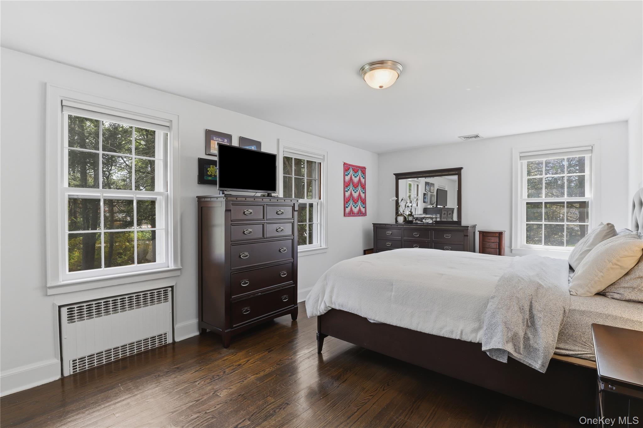 576 Old Post Road Bedford, NY 10506 - Photo 19 of 29 a bedroom with a bed and a flat screen tv
