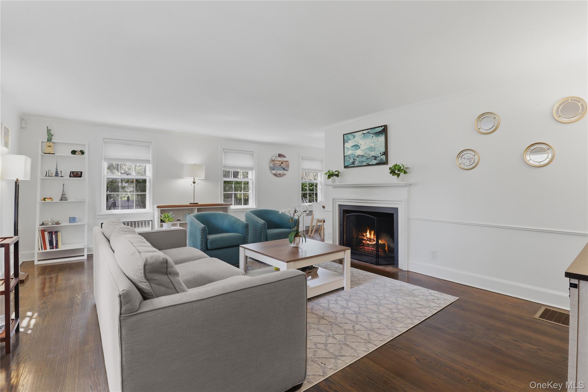 576 Old Post Road Bedford, NY 10506 - Photo 9 of 29 a living room with furniture and a fireplace