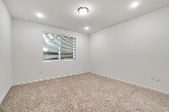 an empty room with an entryway