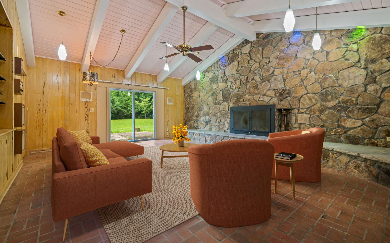 4295 Blue Ridge Drive Blue Ridge, GA 30513 - Photo 12 of 58 a outdoor living space with furniture and a fireplace