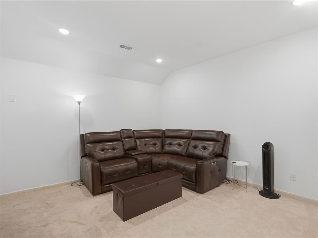 9533 Keep Street Frisco, TX 75035 - Photo 32 of 40 Carpeted room featuring recessed lighting and white walls