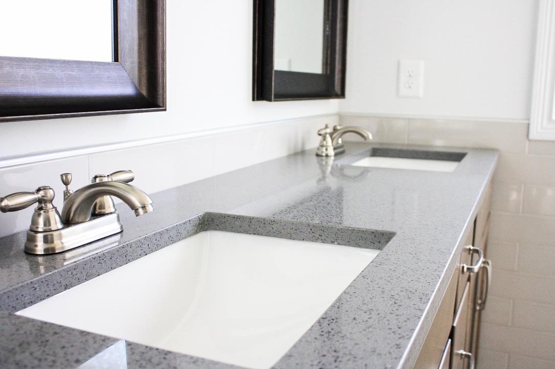 82 South Ridge Clarksville, TN 37043 - Photo 10 of 23 These countertops run throughout the entire house along with these brushed silver faucets. Master Bath.