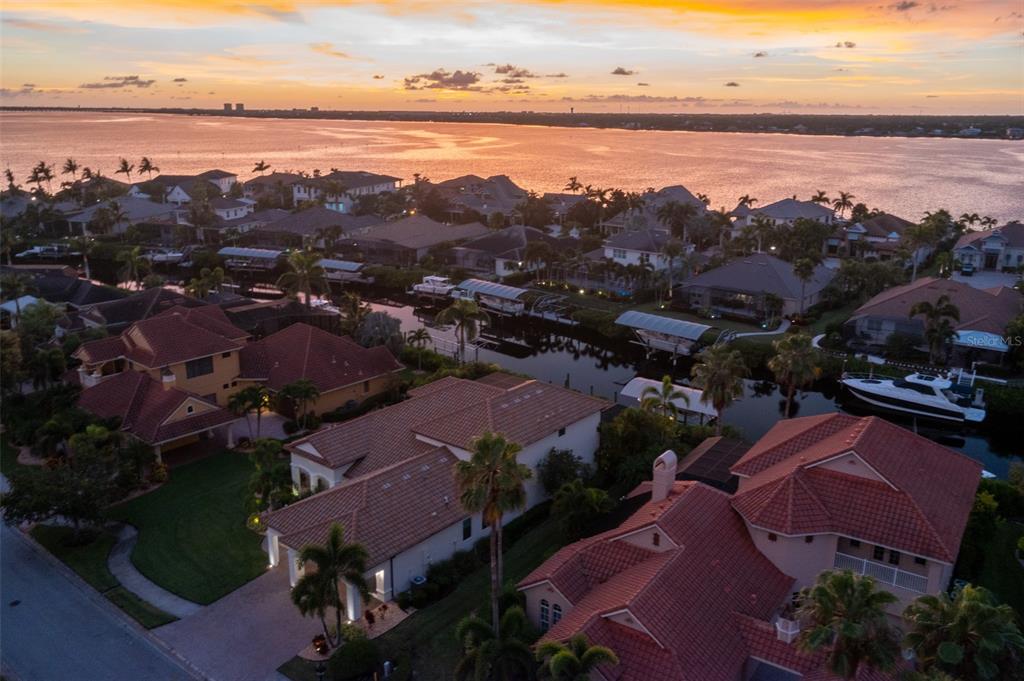544 Fore Drive Bradenton, FL 34208 - Photo 92 of 95 an aerial view of ocean and residential houses with outdoor space