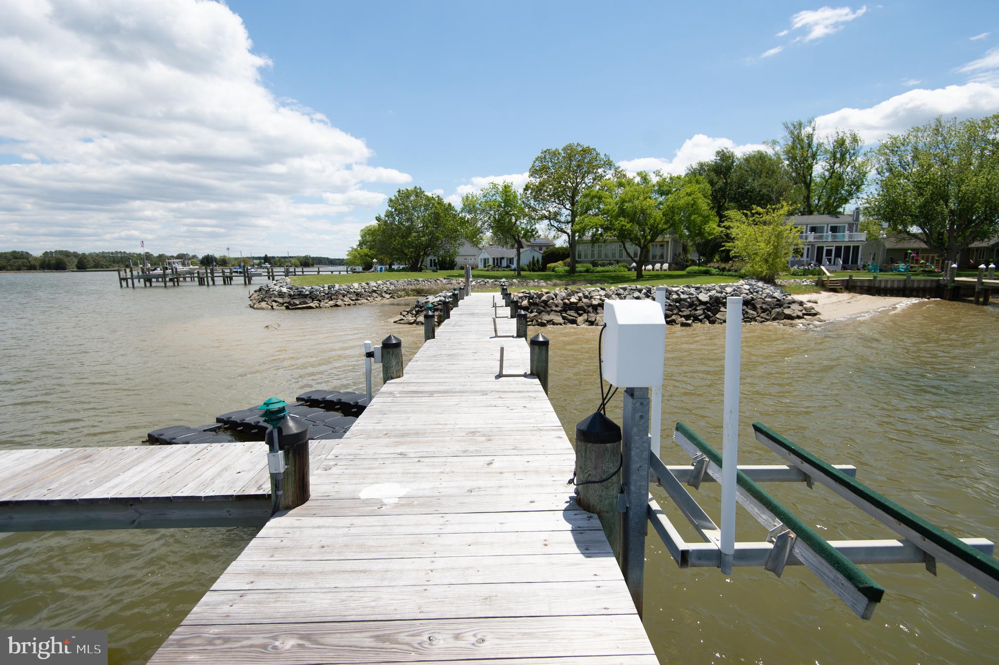 1608 Deep Point Road Woolford, MD 21677 - Photo 35 of 49 Pier with boat lift