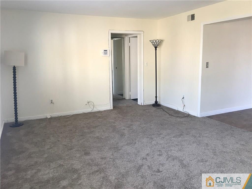 an empty room with closet