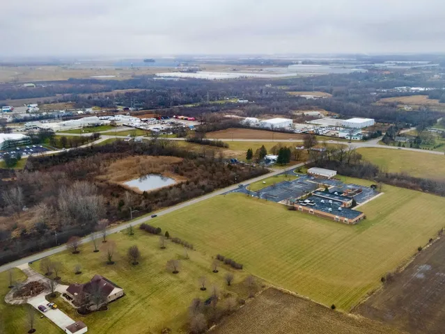 a view of a city with an ocean