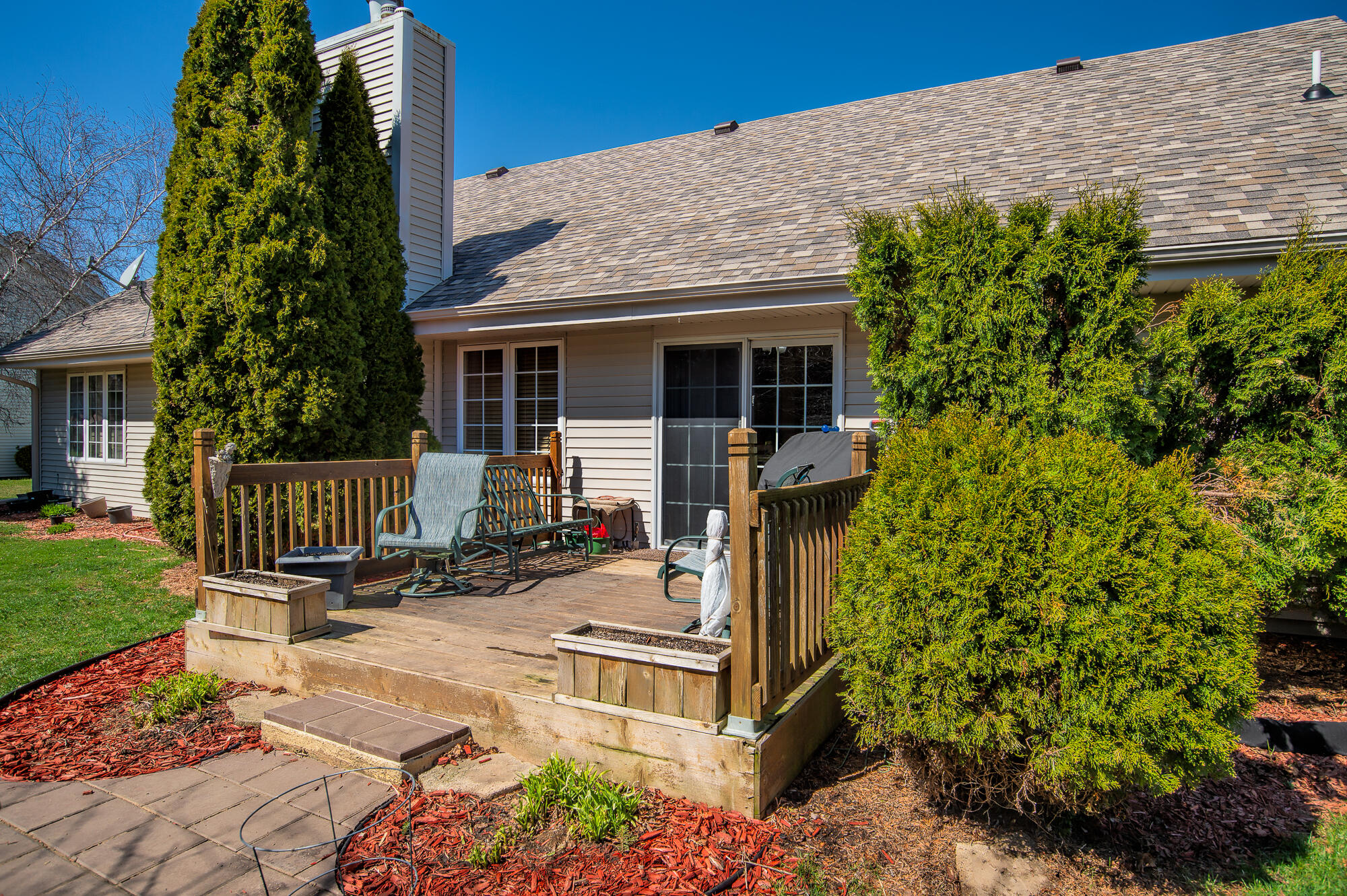 6423 Anforest Lane Mount Pleasant, WI 53406 - Photo 22 of 31 Rear deck with patio door access to Great Room