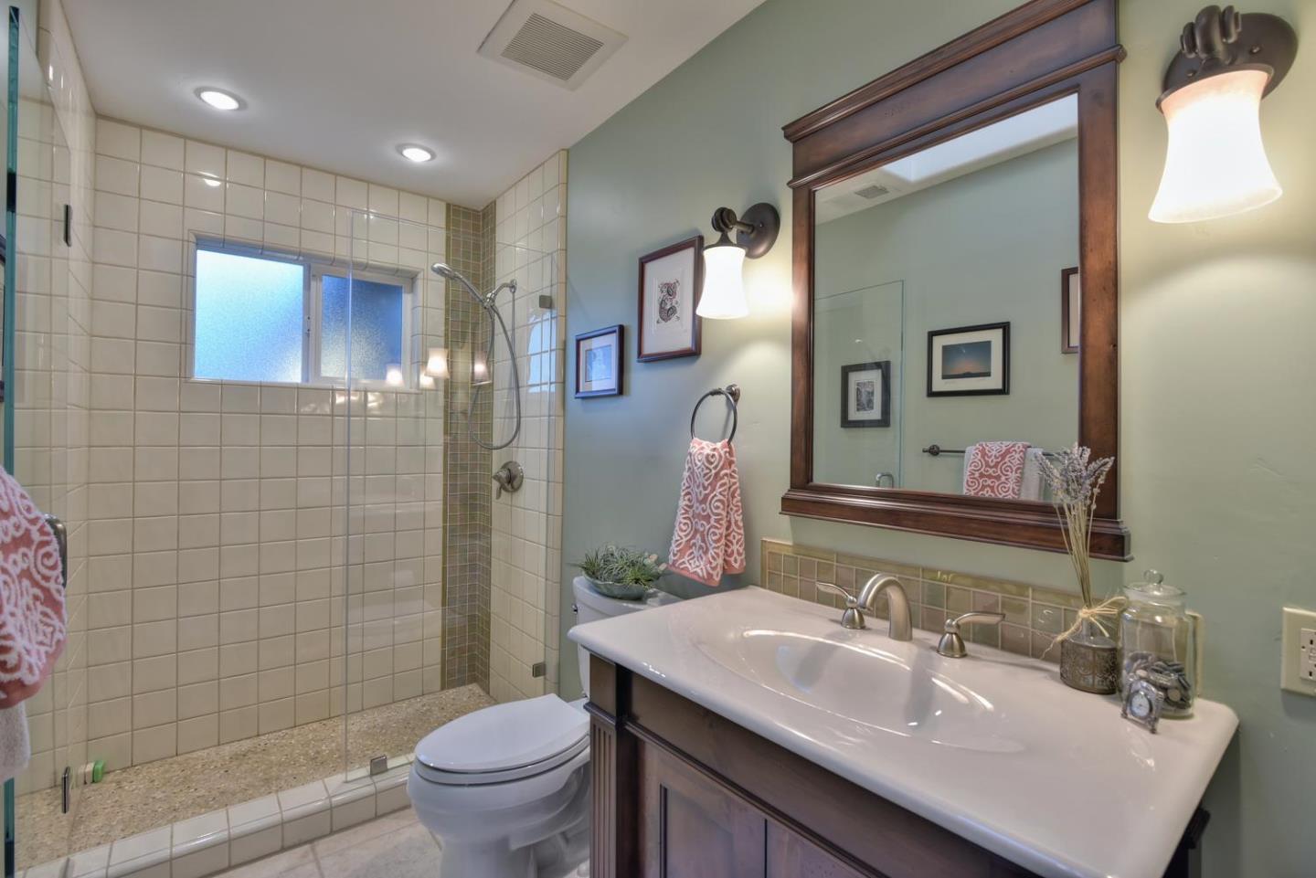 18610 Decatur Road Los Gatos, CA 95030 - Photo 20 of 48 a bathroom with a sink toilet and shower