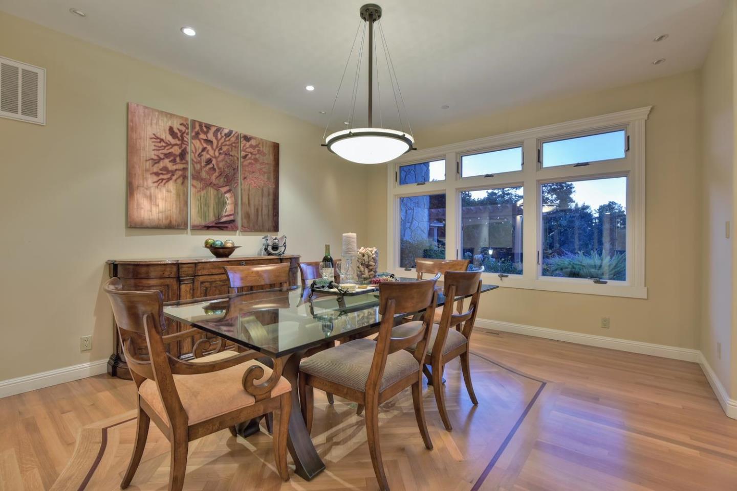18610 Decatur Road Los Gatos, CA 95030 - Photo 8 of 48 a view of a dining room with furniture window and wooden floor