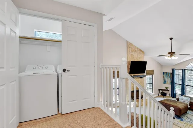 a view of a livingroom with a flat screen tv