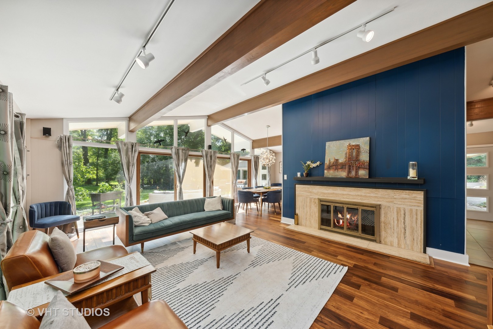 107 Trout Valley Road Trout Valley, IL 60013 - Photo 6 of 29 a living room with furniture and a fireplace