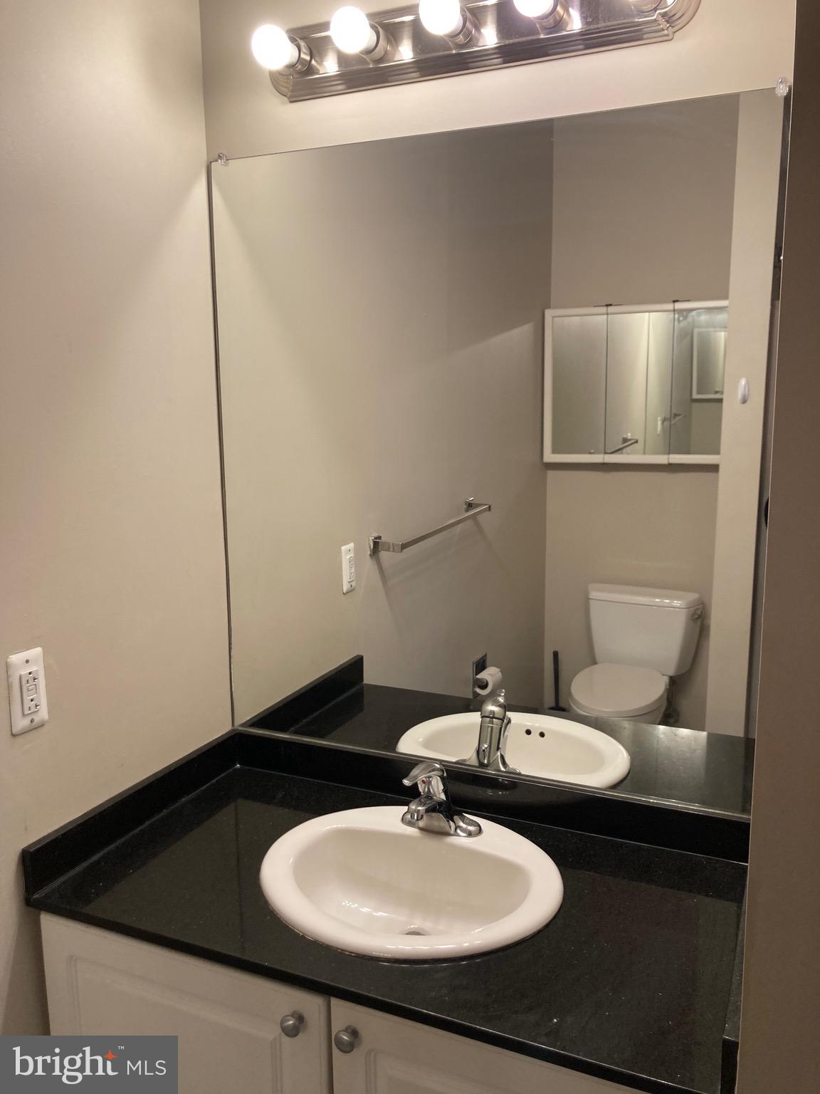 1001-13 Chestnut Street, Unit 705W Philadelphia, PA 19103 - Photo 15 of 30 a bathroom with a sink and a mirror