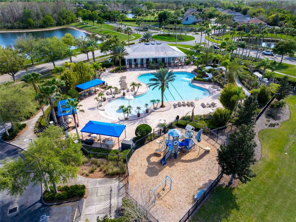 2814 Maple Brook Loop Lutz, FL 33558 - Photo 26 of 38 an aerial view of a house swimming pool outdoor seating and yard