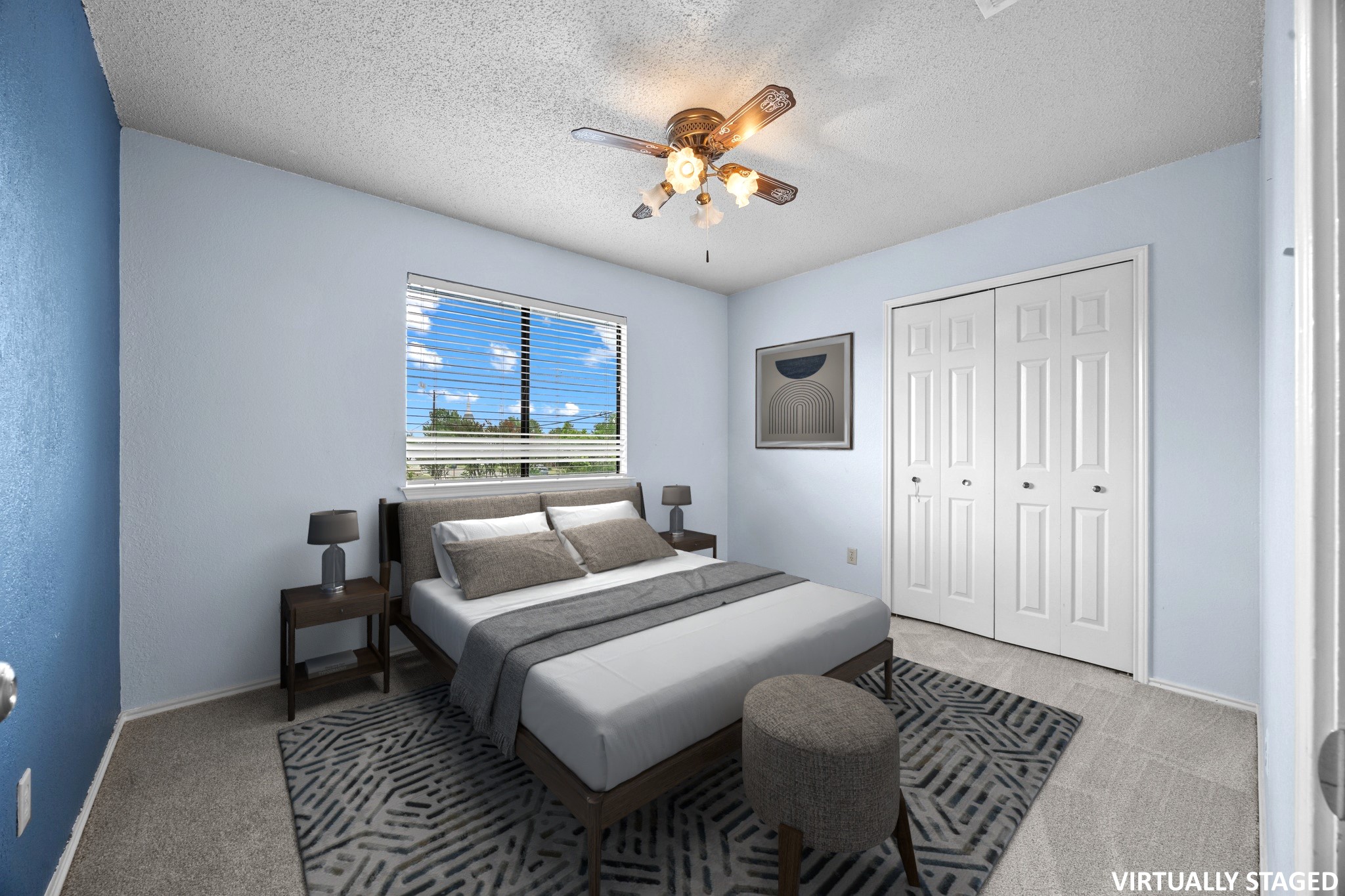 1000 West Noton Street Pflugerville, TX 78660 - Photo 25 of 35 a bedroom with a bed and a chandelier