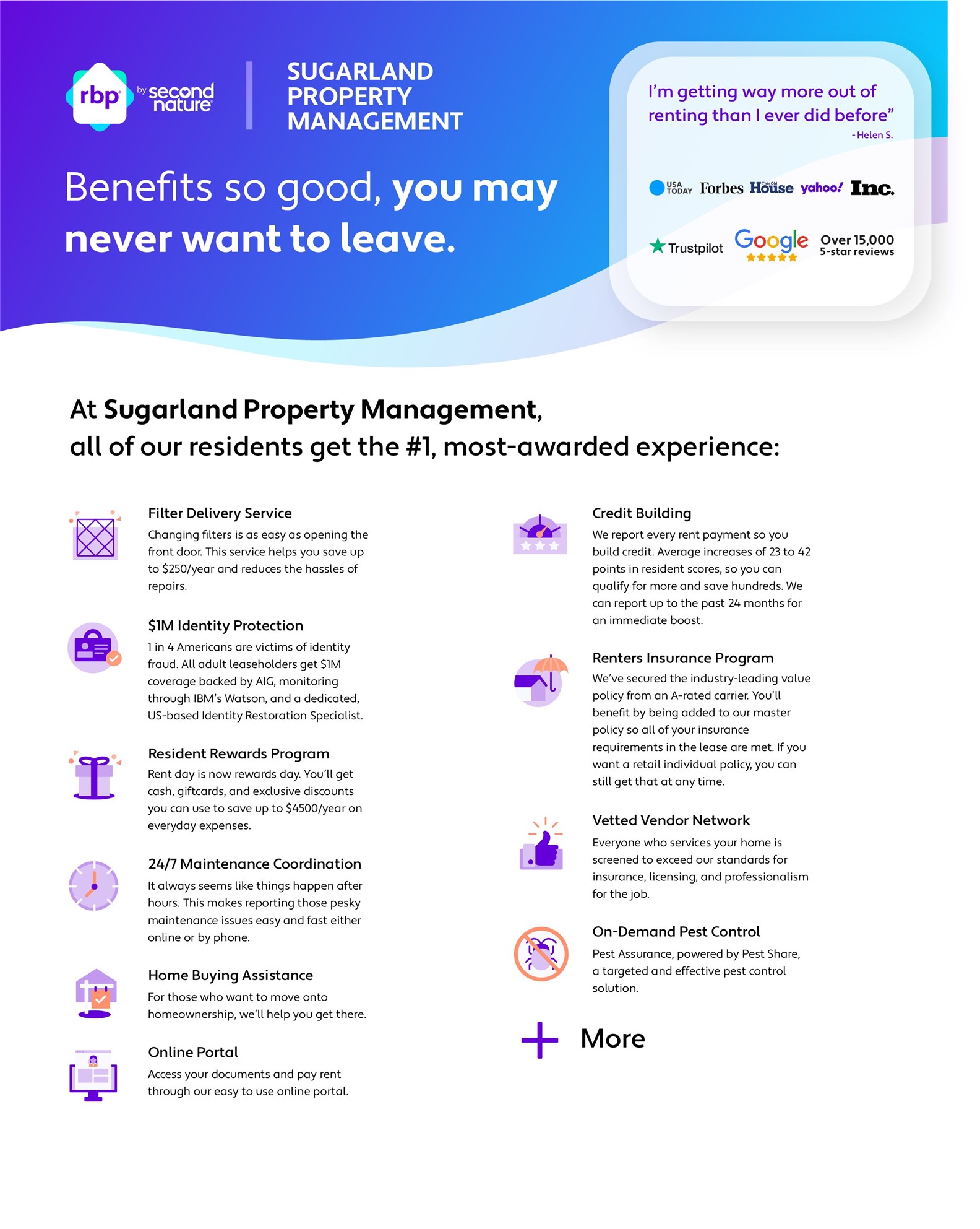 19 Calleston Court Sugar Land, TX 77479 - Photo 36 of 36 Resident Benefit Package