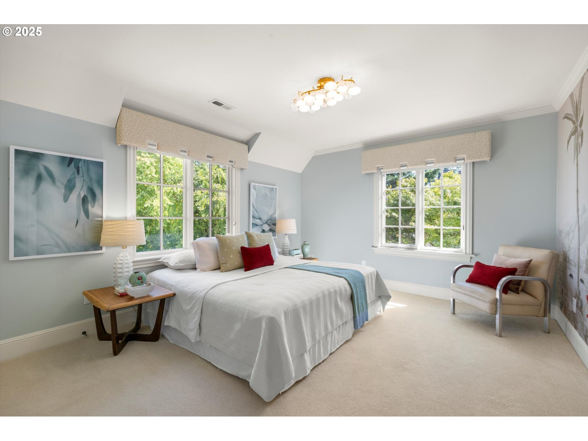 1948 Southwest Terrace Drive Portland, OR 97201 - Photo 26 of 48 a bedroom with a bed and a lounge chair