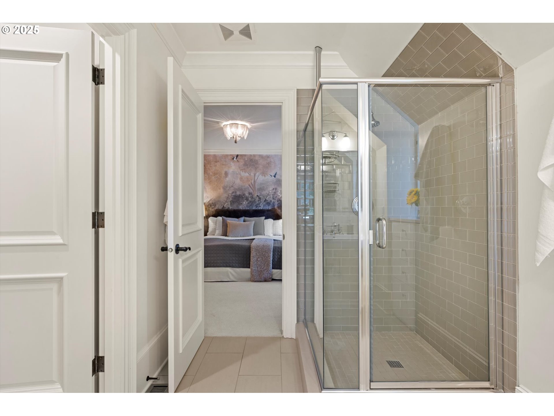 1948 Southwest Terrace Drive Portland, OR 97201 - Photo 30 of 48 a bathroom with a glass shower door