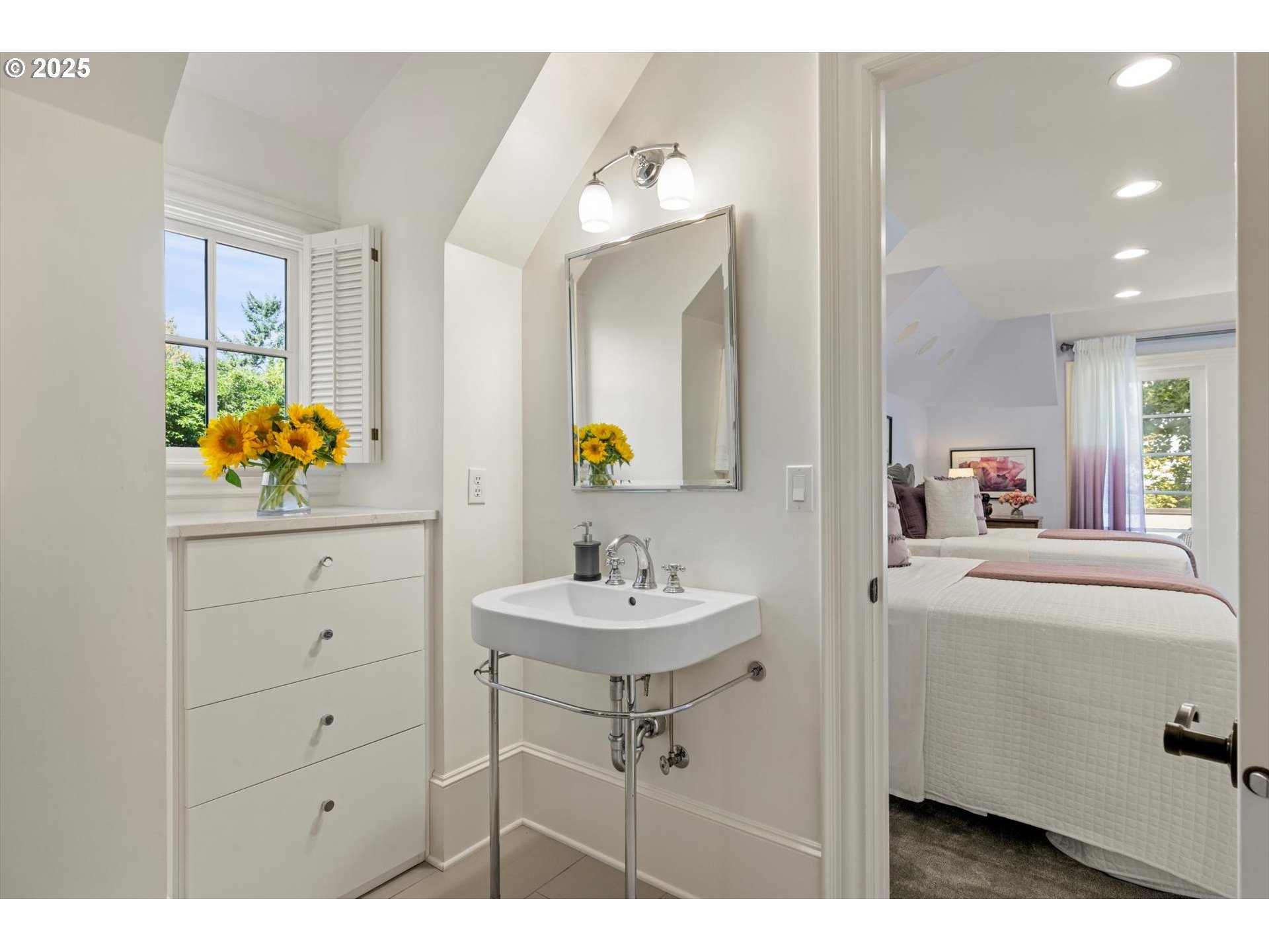 1948 Southwest Terrace Drive Portland, OR 97201 - Photo 31 of 48 a bathroom with a sink double vanity and a mirror