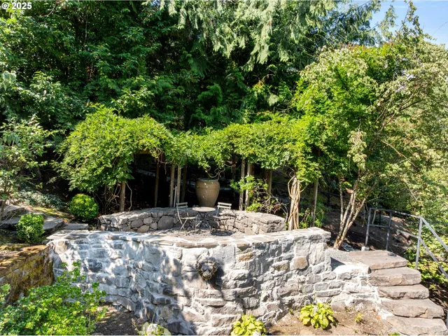front view of a house with a rug