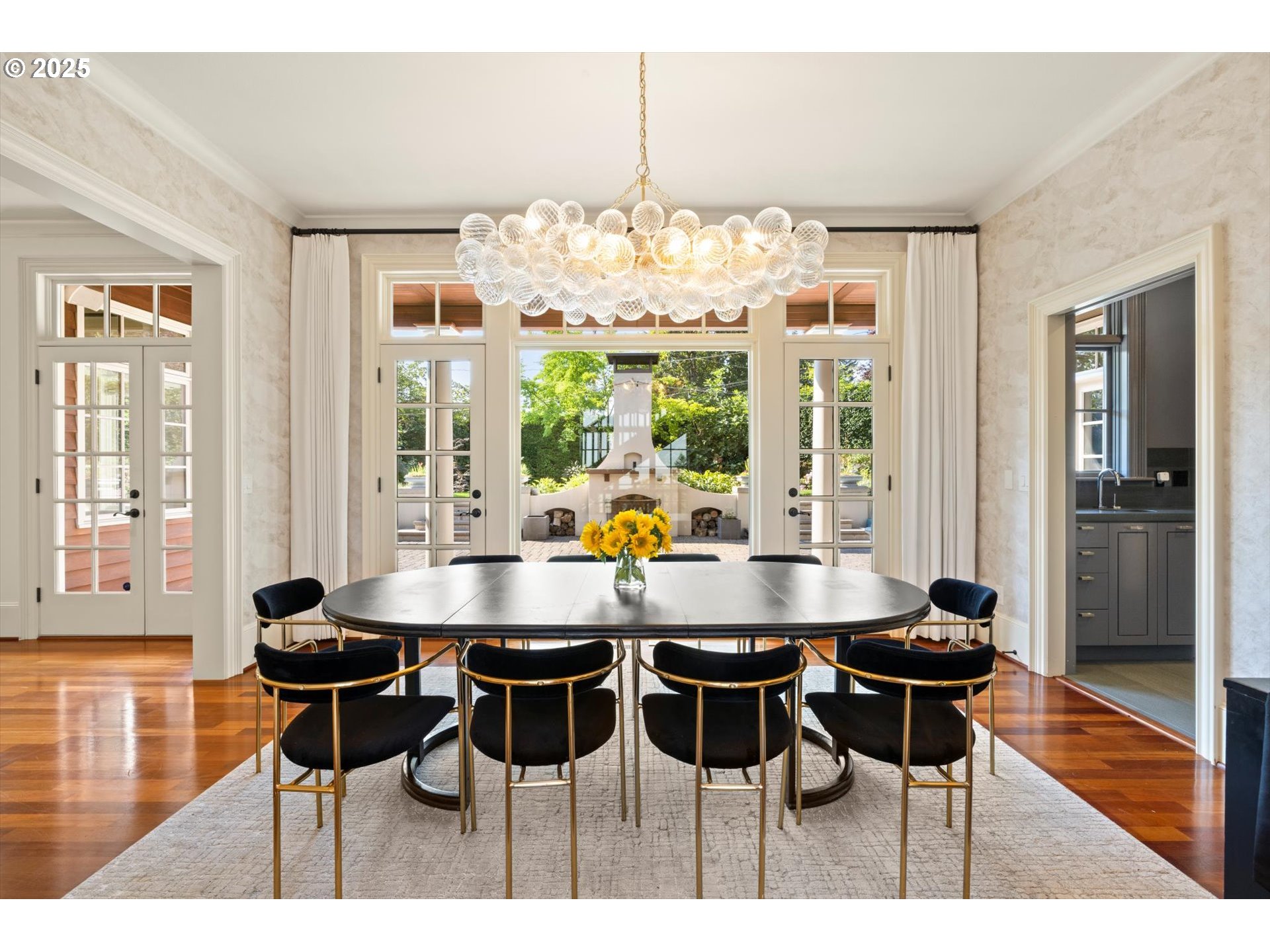1948 Southwest Terrace Drive Portland, OR 97201 - Photo 5 of 48 a dining room with furniture a chandelier and wooden floor