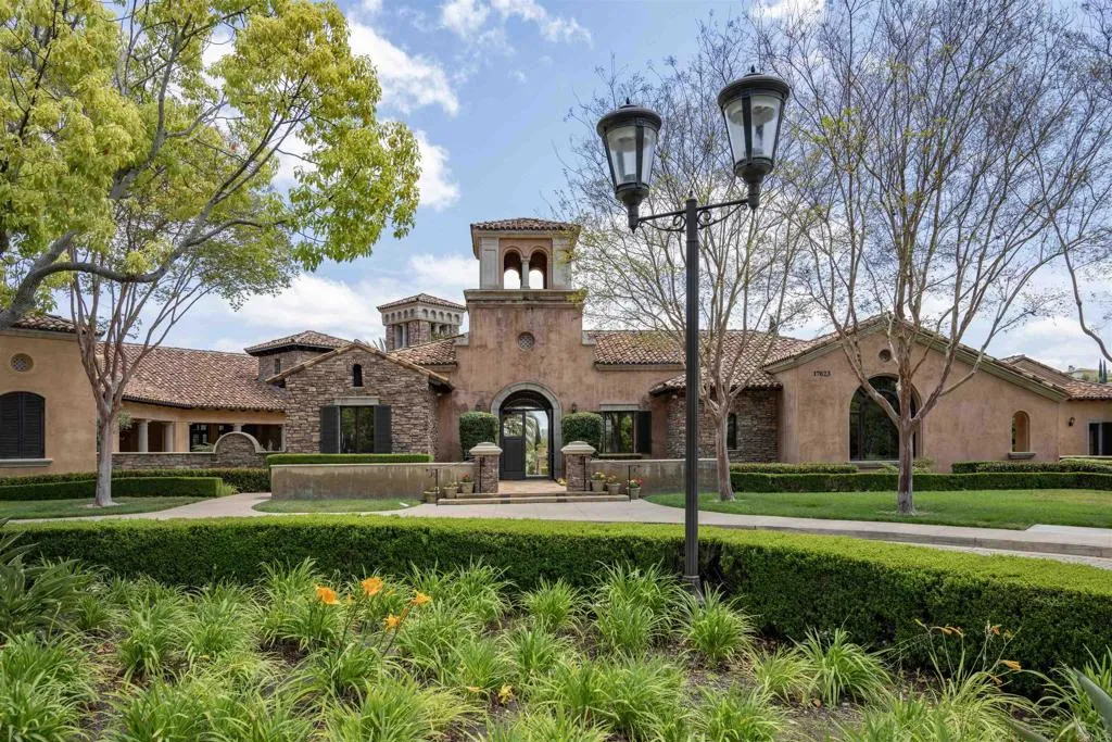 Cielo Rancho Santa Fe, CA 92067 - Photo 14 of 19 a front view of a house with a yard